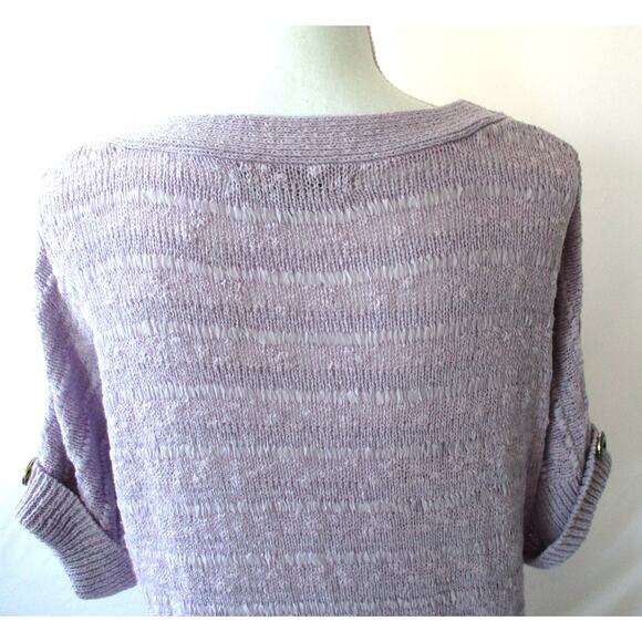 Marc New York Women's Purple Short Sleeve Pull Over Sweater Size Medium - Picture 6 of 9